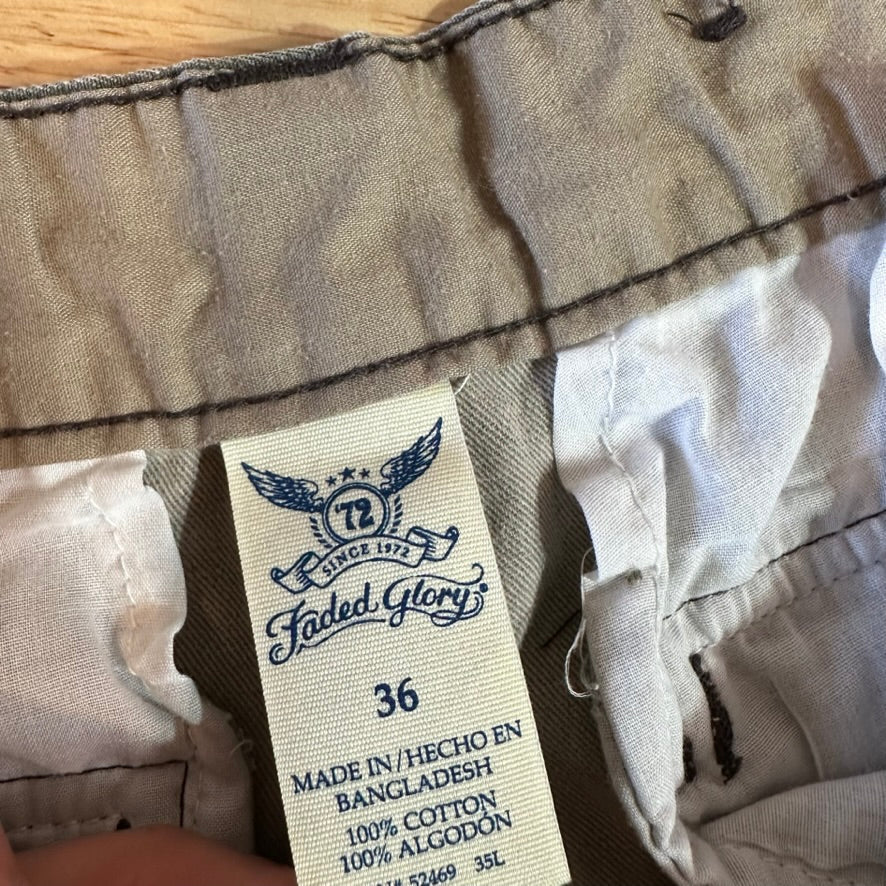 Faded Glory Camo Cargo Shorts Mens 36