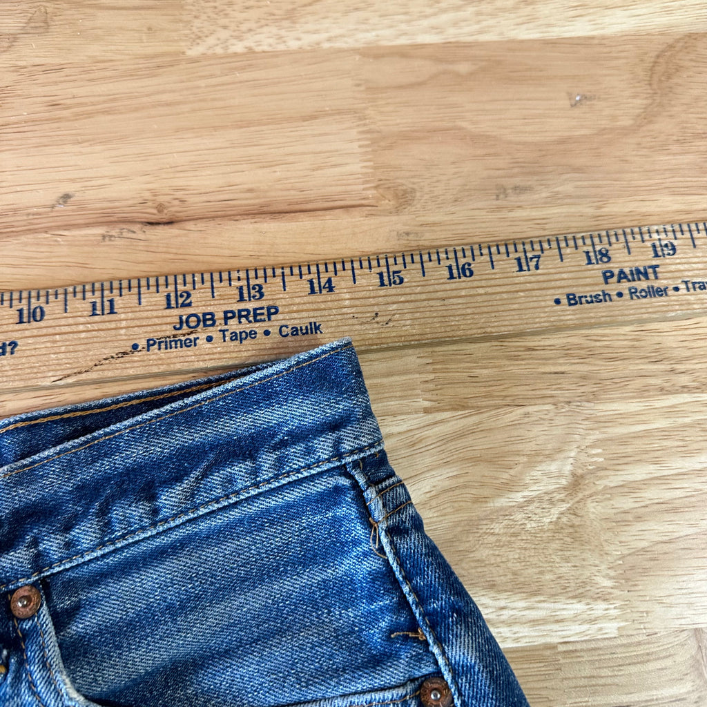 Levi's Cut Off Denim Blue Jean Shorts Womens 30 Distressed - 29x2" inseam