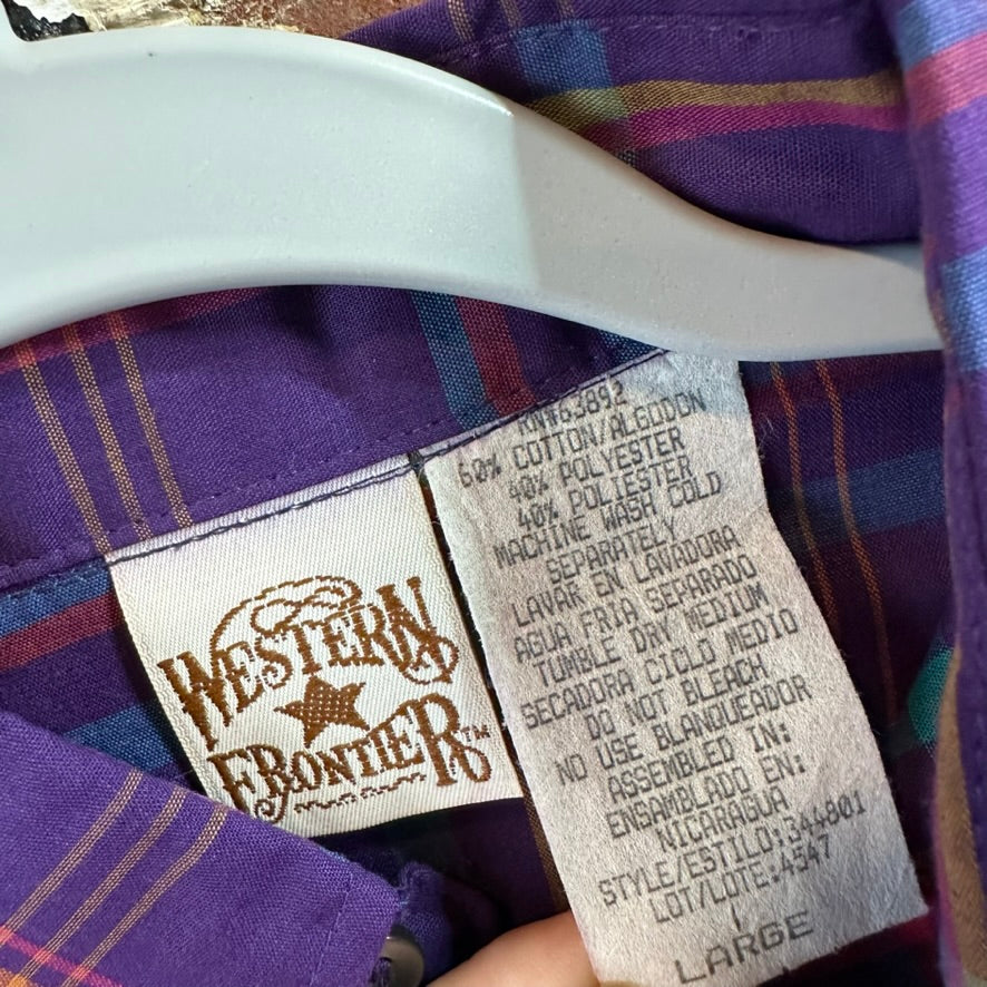 VTG Western Frontier Boys Large Western Shirt NEW
