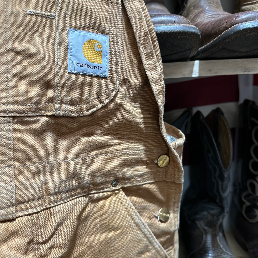 Carhartt R02 Mens 34x30 Brown Bibs