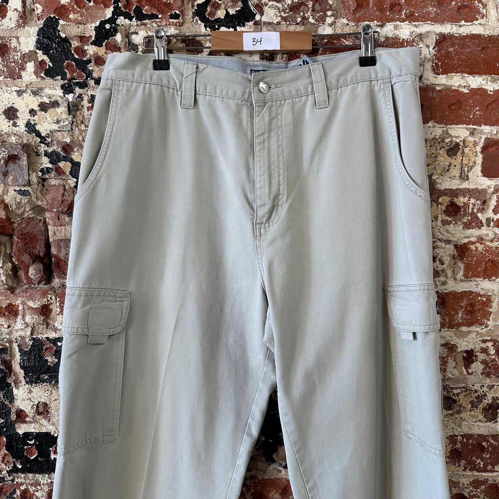 VINTAGE Quiksilver Cargo Pants Mens Straight Skater Surf Utility Men 34x30 Y2K