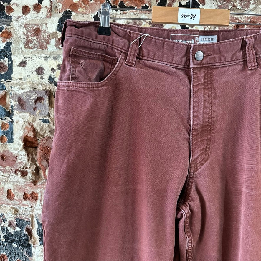 Carhartt Mens 38x34 Red Pants