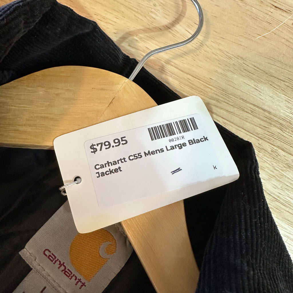 Carhartt C55 Mens Large Black Jacket