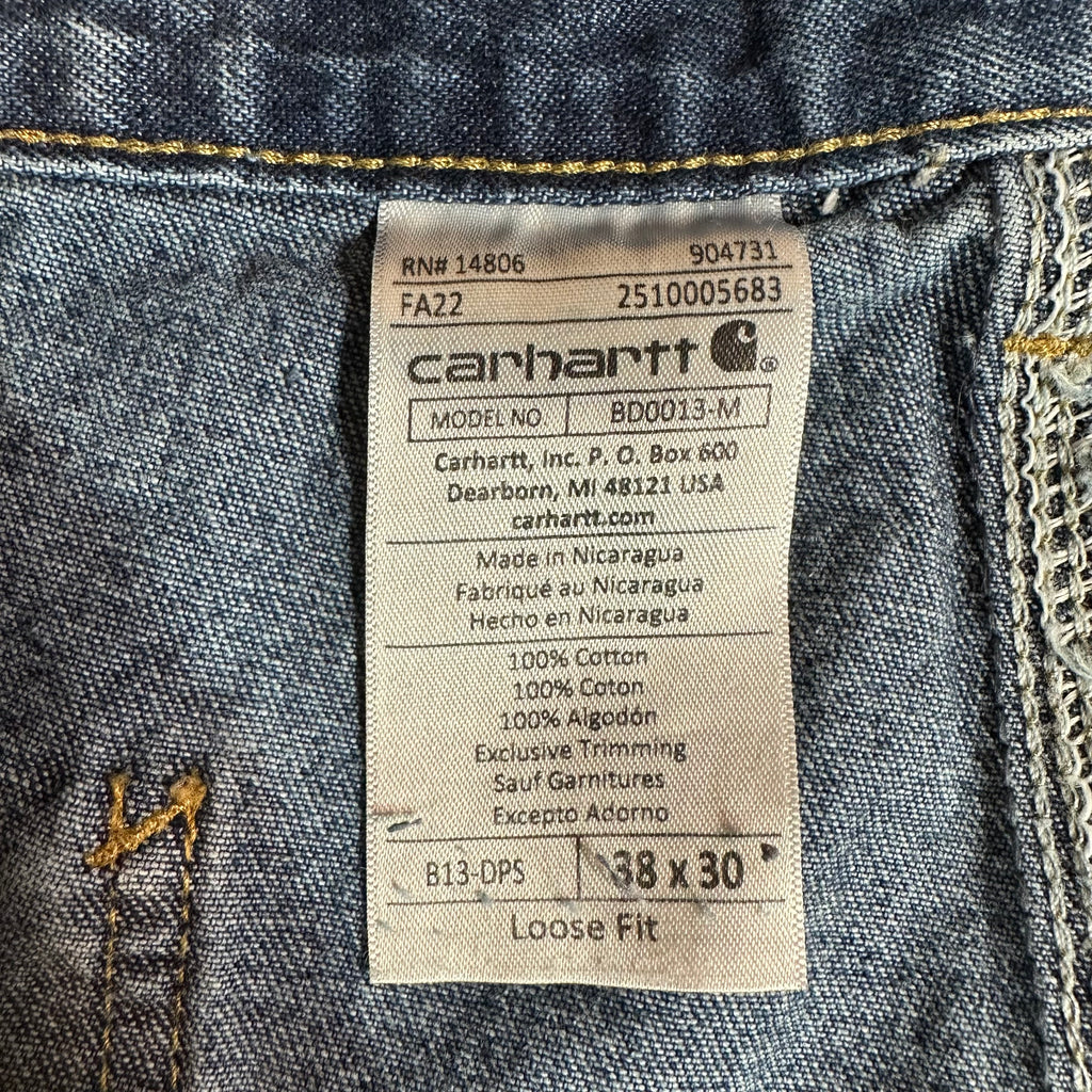 Carhartt Mens 38x30 Blue Jeans