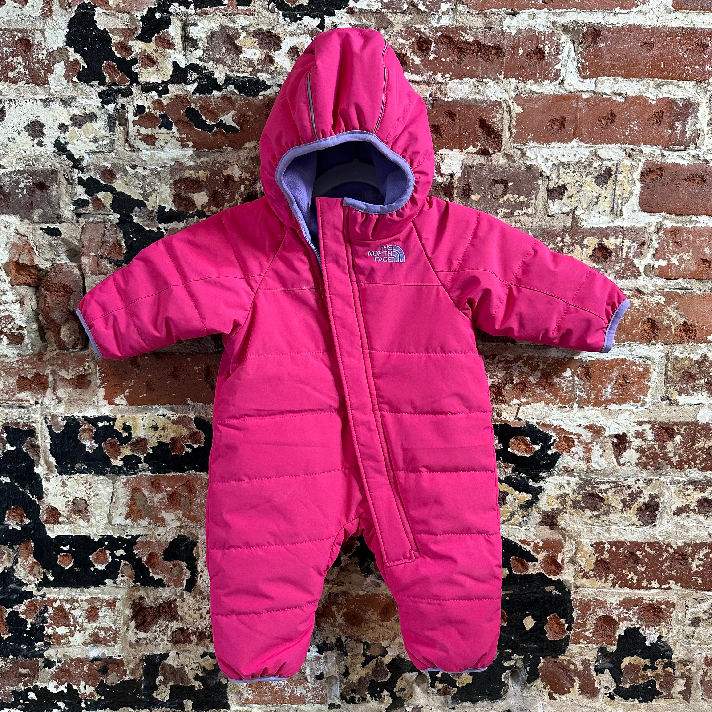 The North Face Baby Girl Pink Winter Snowsuit Overall Size 0-3M months
