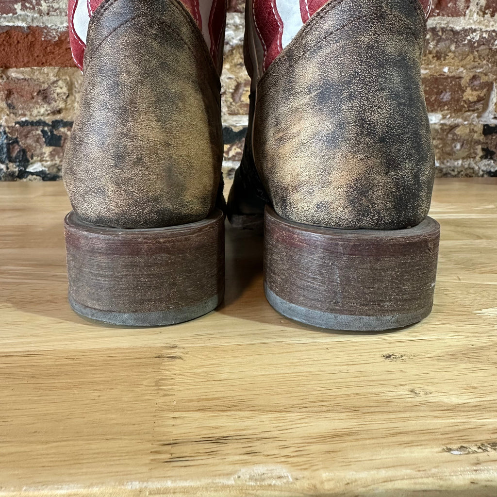 JB Dillion Mens 10D Flag Western Boots
