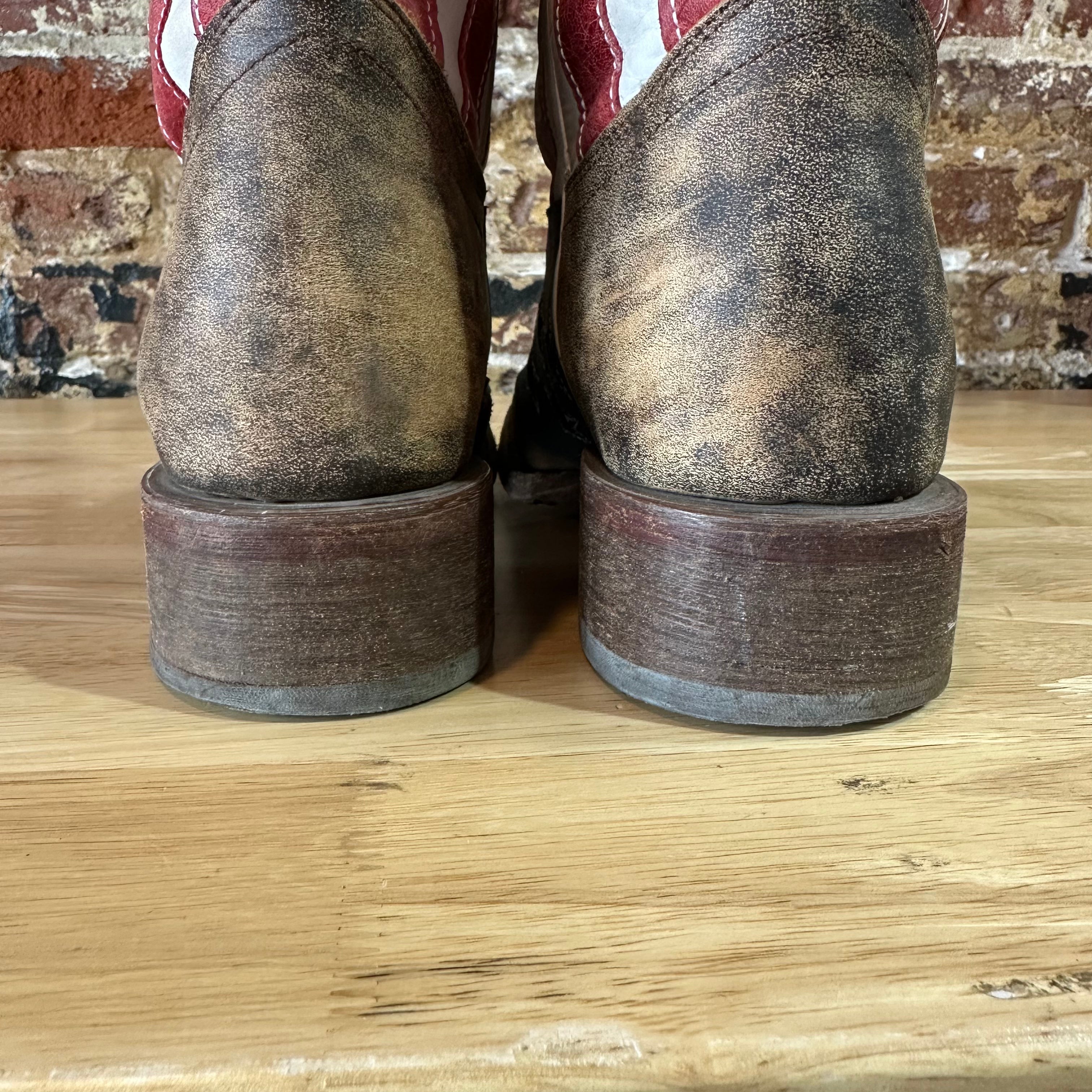JB Dillion Mens 10D Flag Western Boots