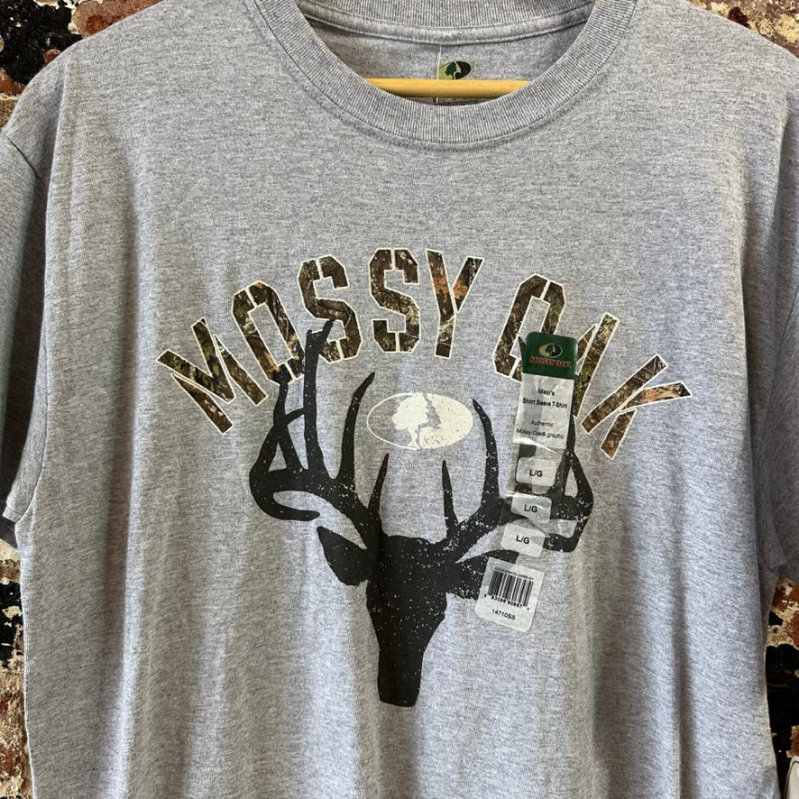 Mossy Oak Mens Large Gray T-Shirt NEW