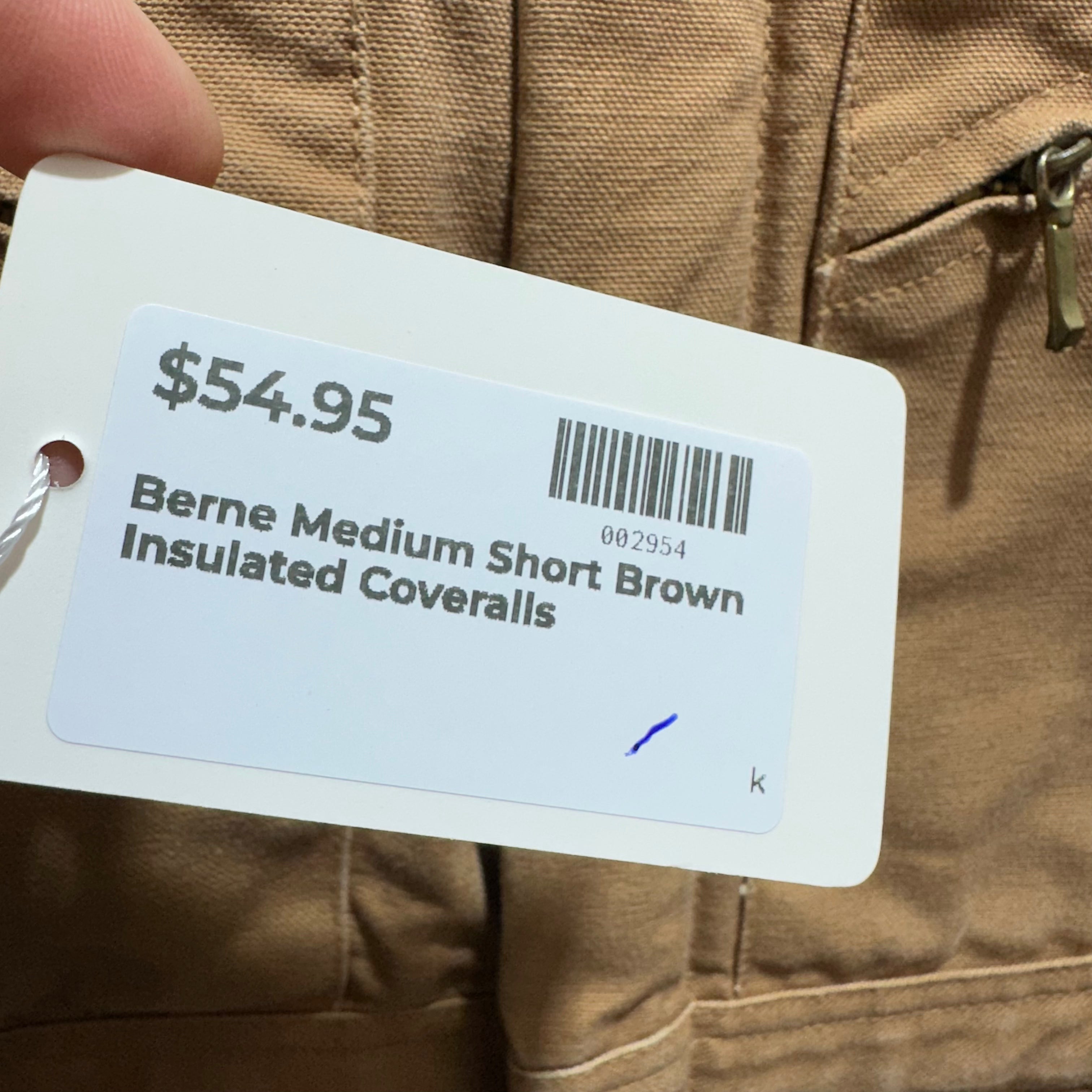 Berne Mens Medium Short Coveralls
