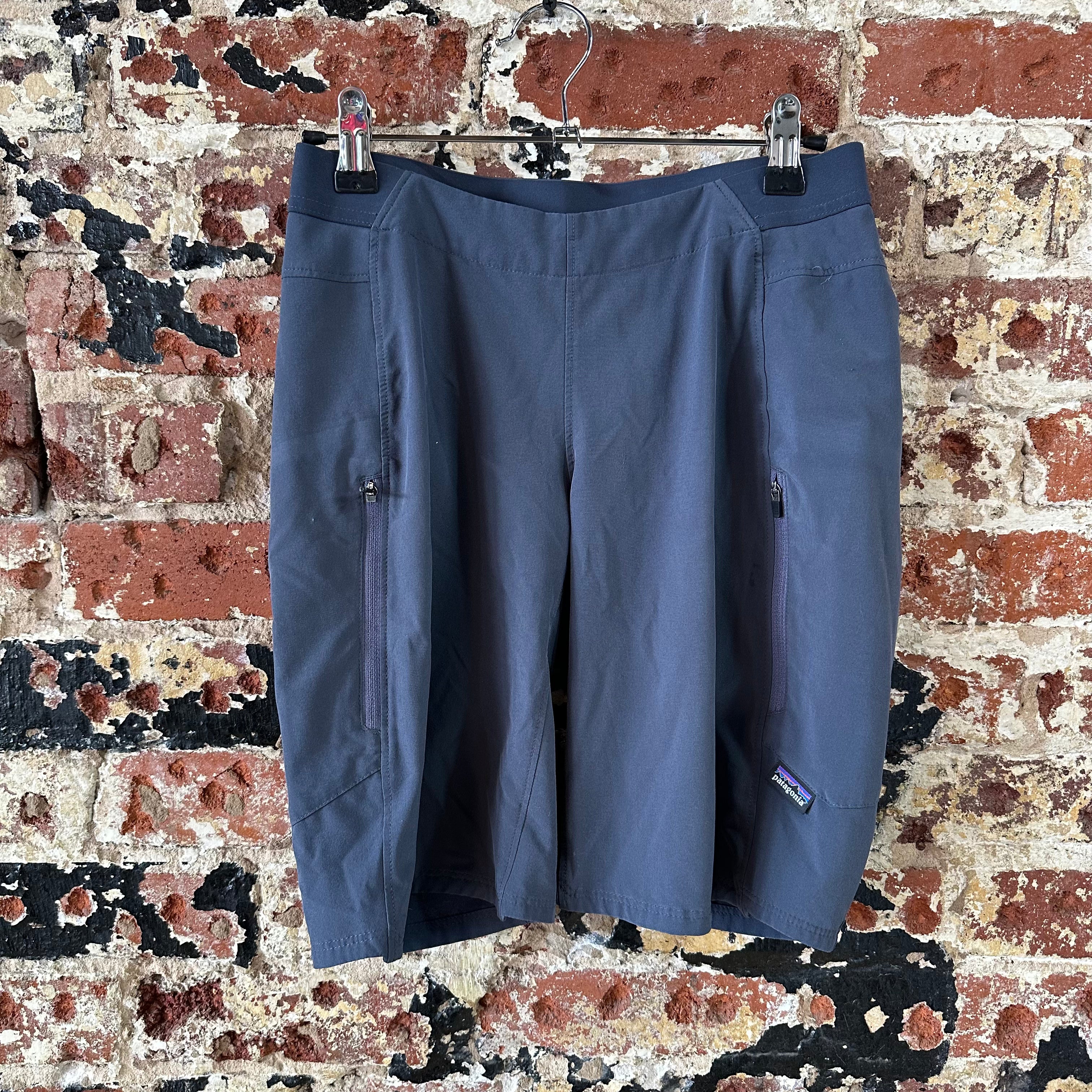 Patagonia Bike Shorts Womens 0 Blue Pull on 26x9.25" Lightweight