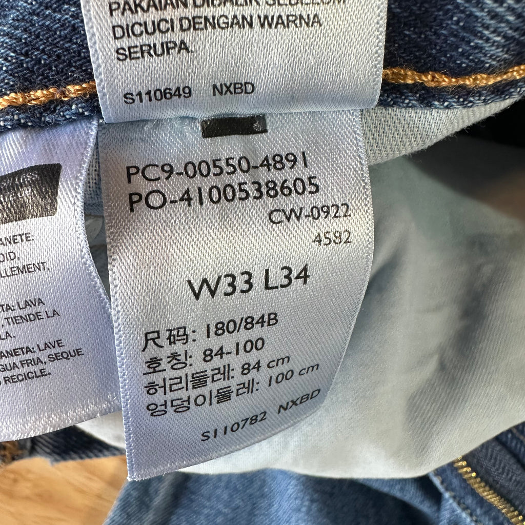 Levi's 550 Mens 33x34 Blue Jeans NEW