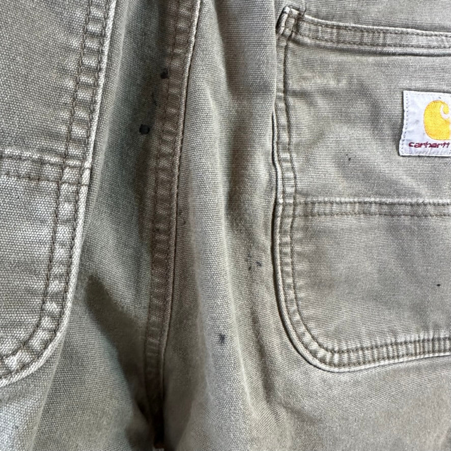 Carhartt Mens 38x34 Green Double Knee Pants
