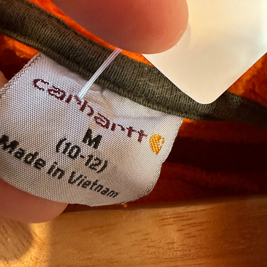 Carhartt Boys Medium 8-10 Orange Hoodie