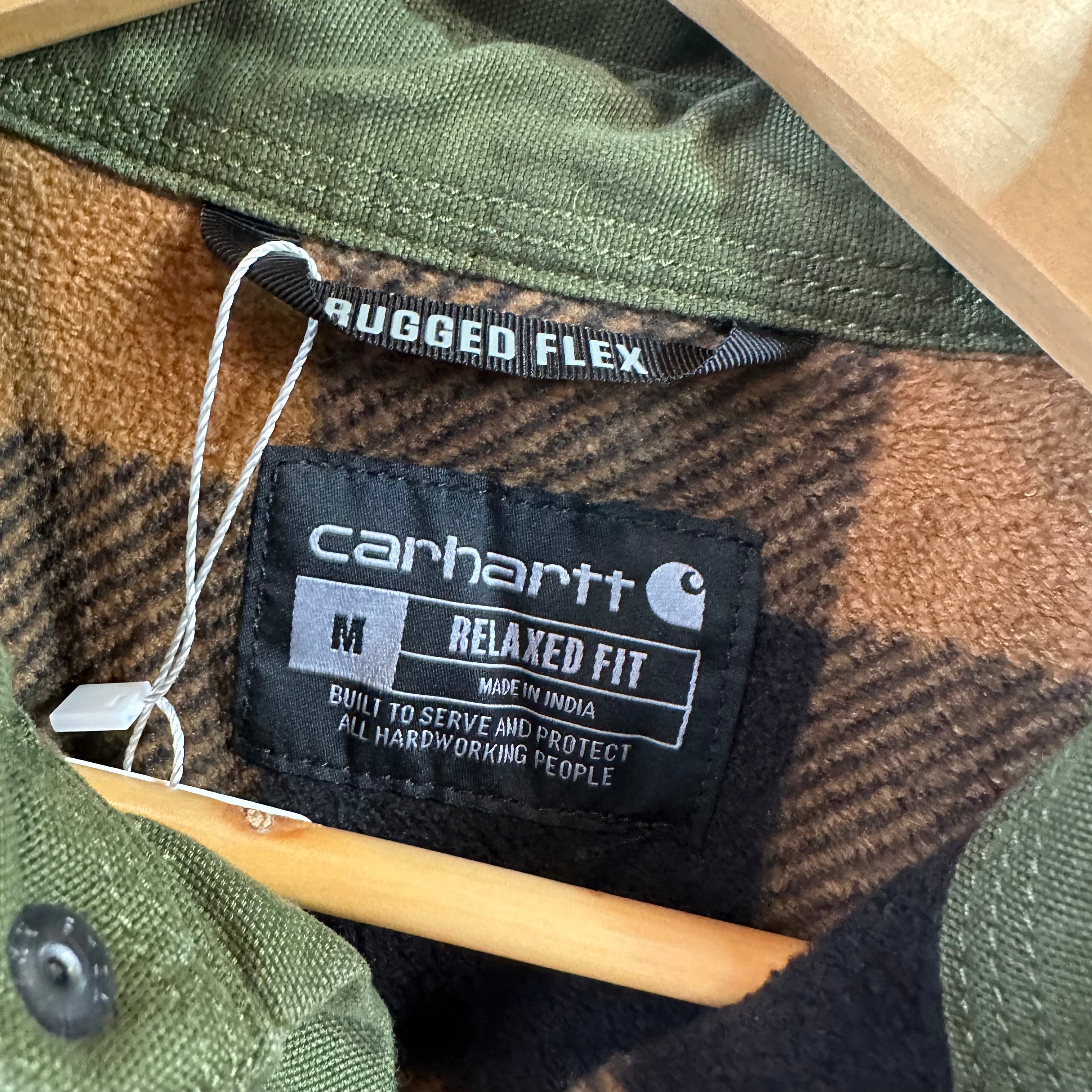 Carhartt Mens Medium Green Flannel Shirt