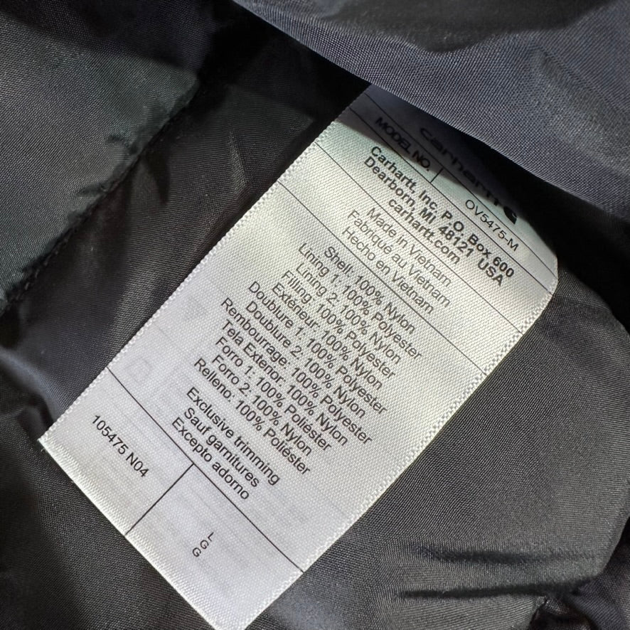 Carhartt Mens Large Black Vest