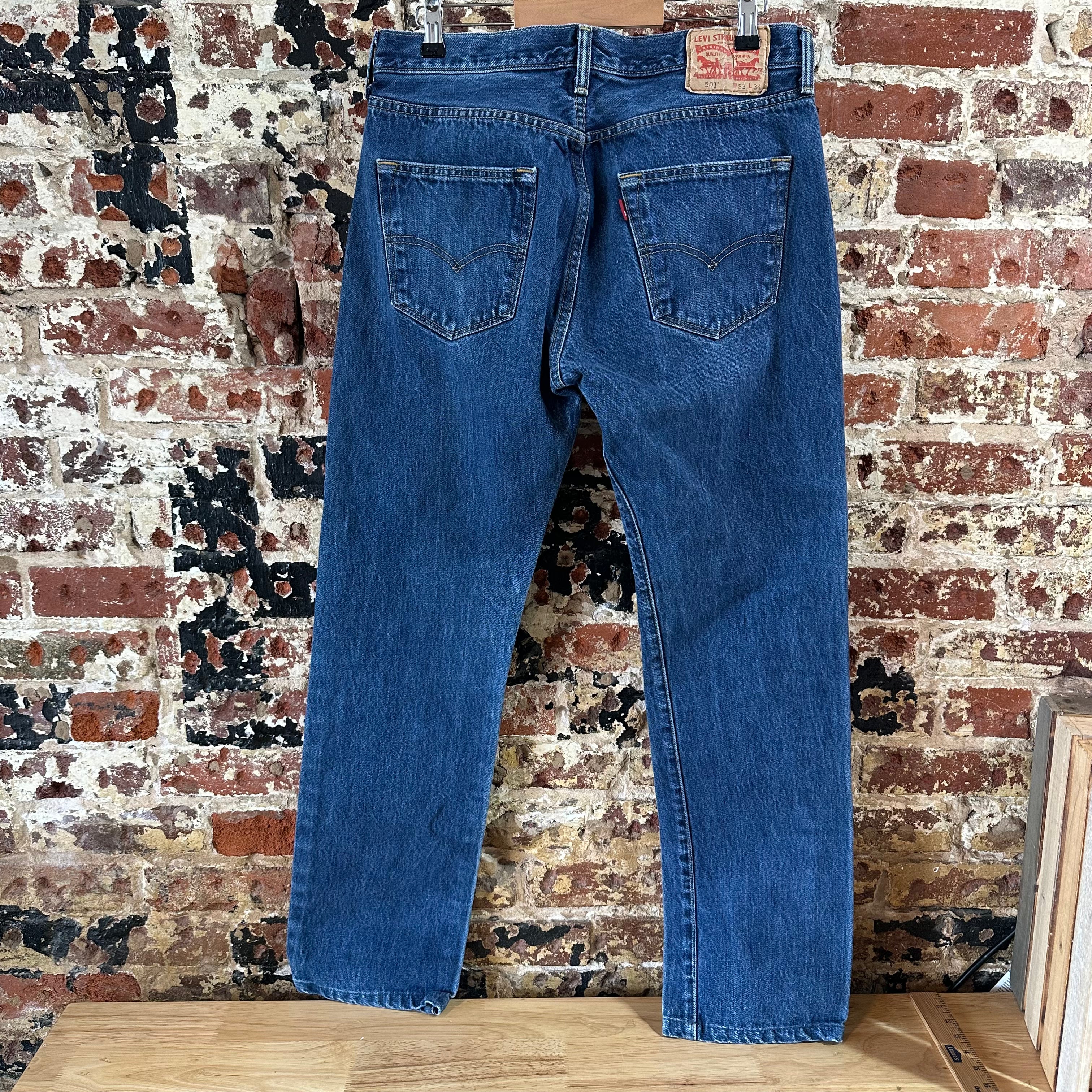 Levi's 501 Mens 33x32 Blue Jeans