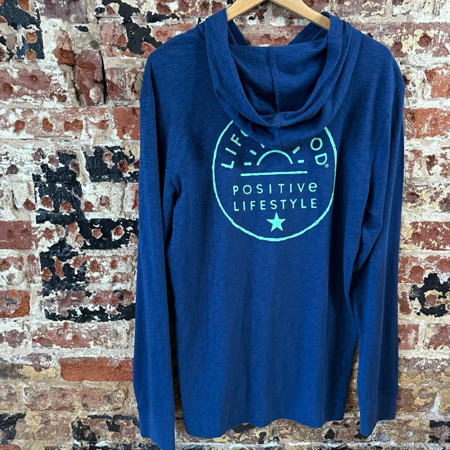Life is Good Medium L/S Blue T-Shirt NEW