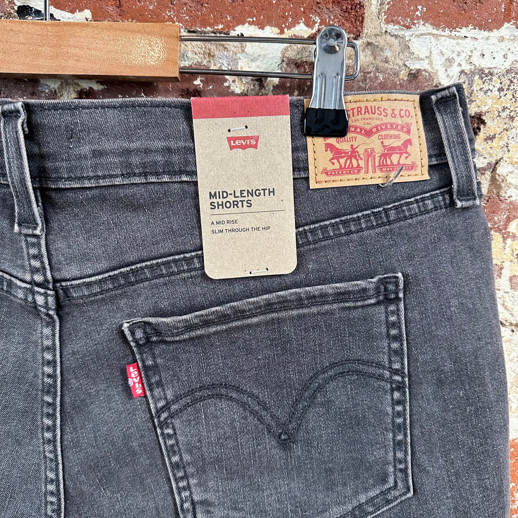Levi's Black Denim Jean Shorts Womens 33 NEW
