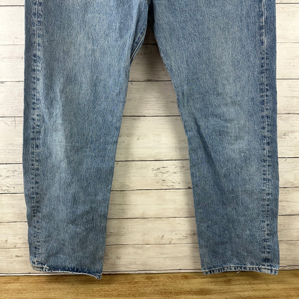 Levis 501 Jeans Mens 36x32 Straight Leg Button Fly Blue Denim