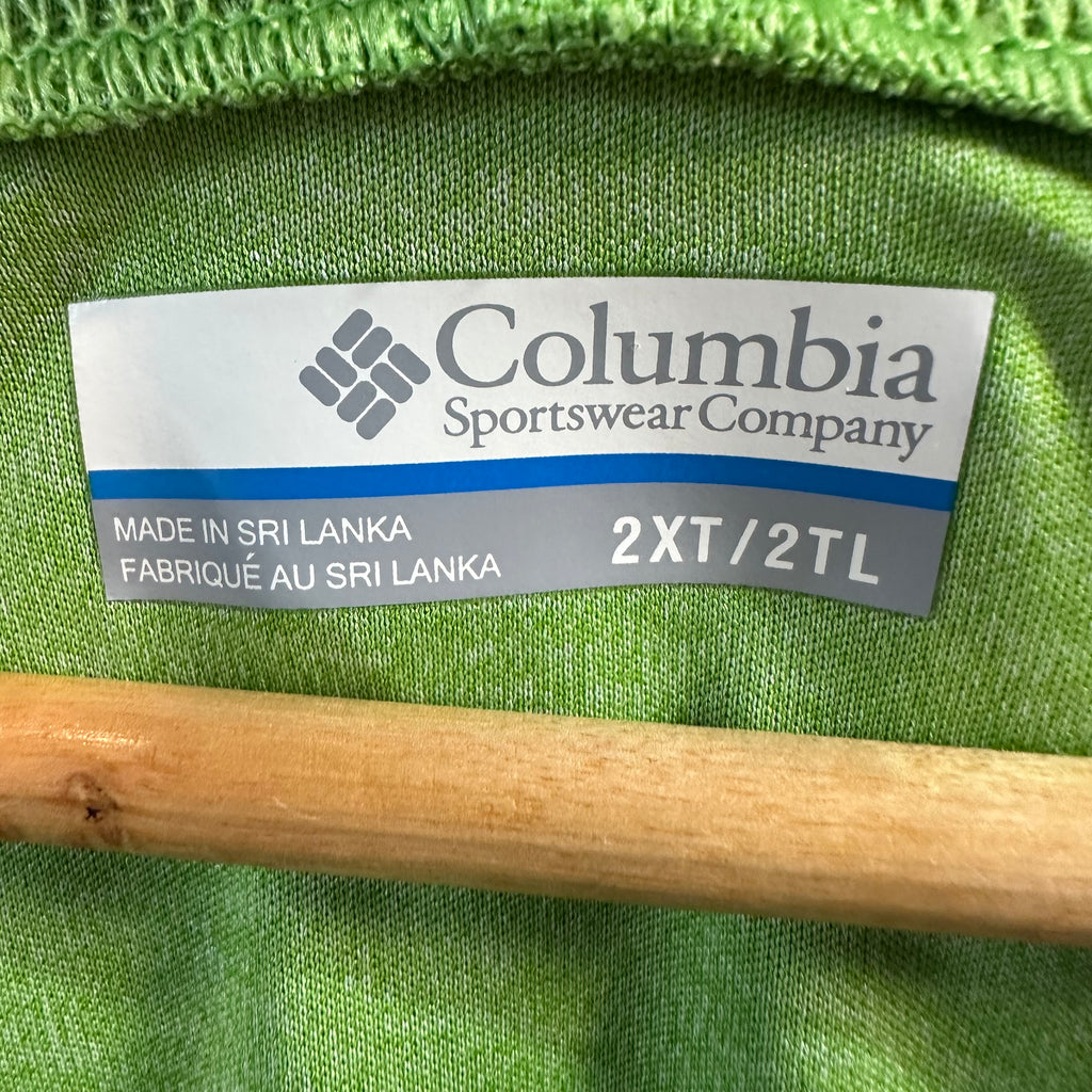 Columbia PFG Mens 2XL tall Green Long Sleeve Shirt