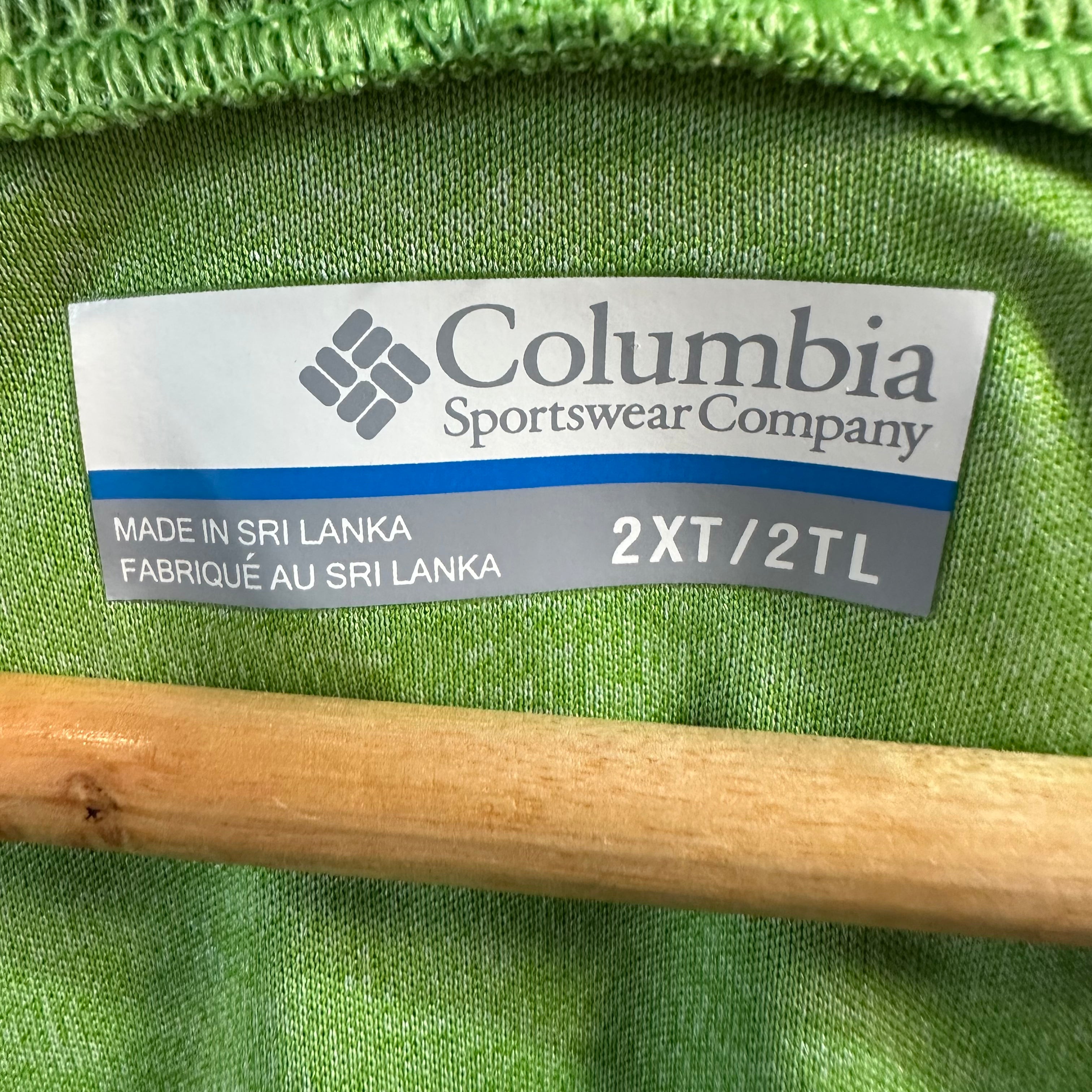 Columbia PFG Mens 2XL tall Green Long Sleeve Shirt