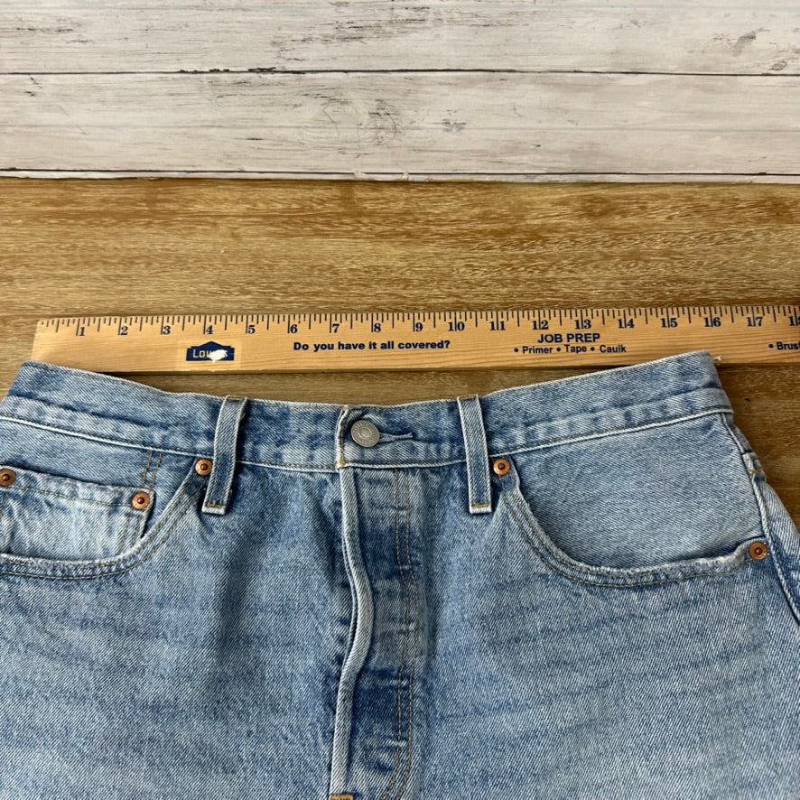 Levi's Cut Off Denim Blue Jean Shorts Womens 32 Distressed - 32x2"