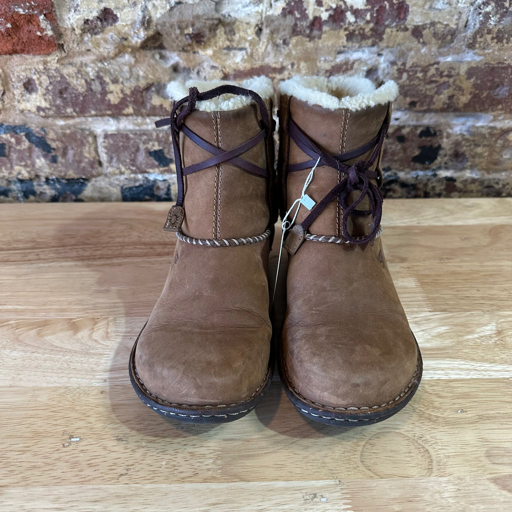 Ugg Australia Cove La Jolla Women's Size 8 Brown Leather Shearling Boots