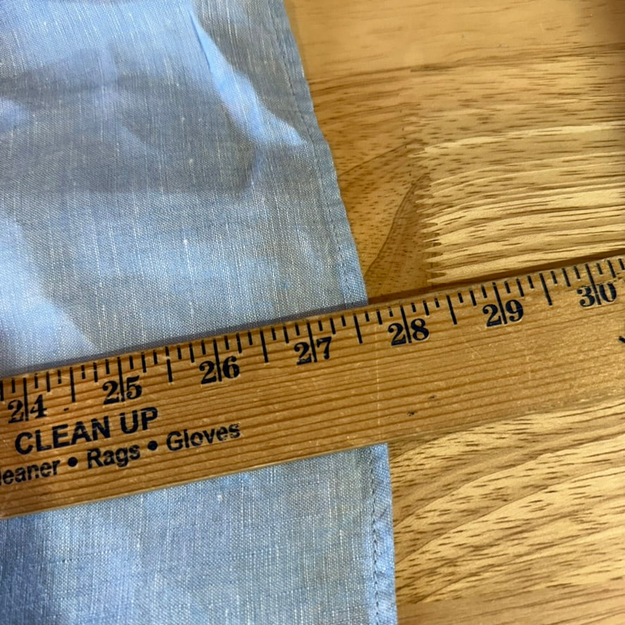 Southern Tide Womens XS 1/4 Button Linen Shirt Blue long sleeve