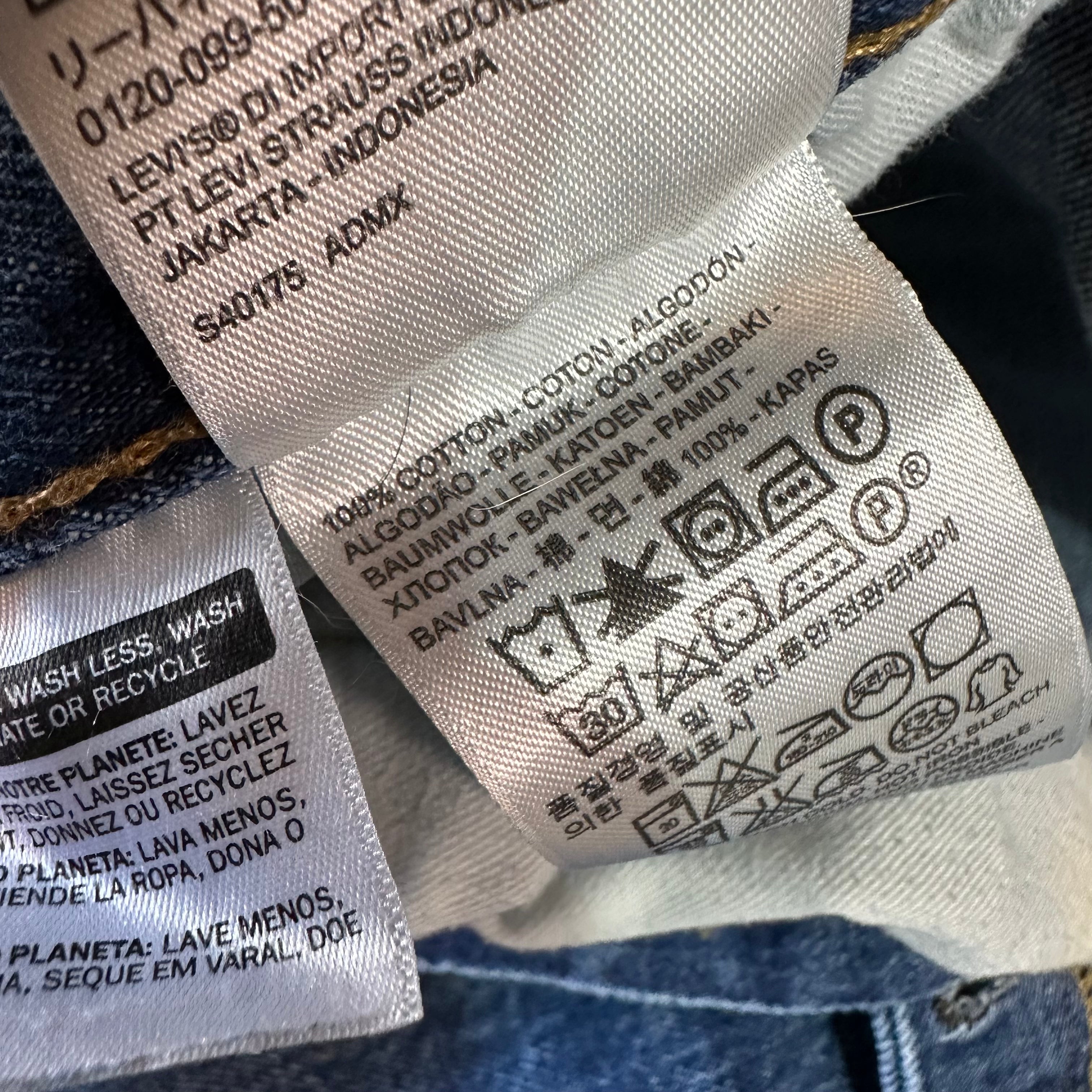 Levis 501 Mens 36x29 Blue Jeans
