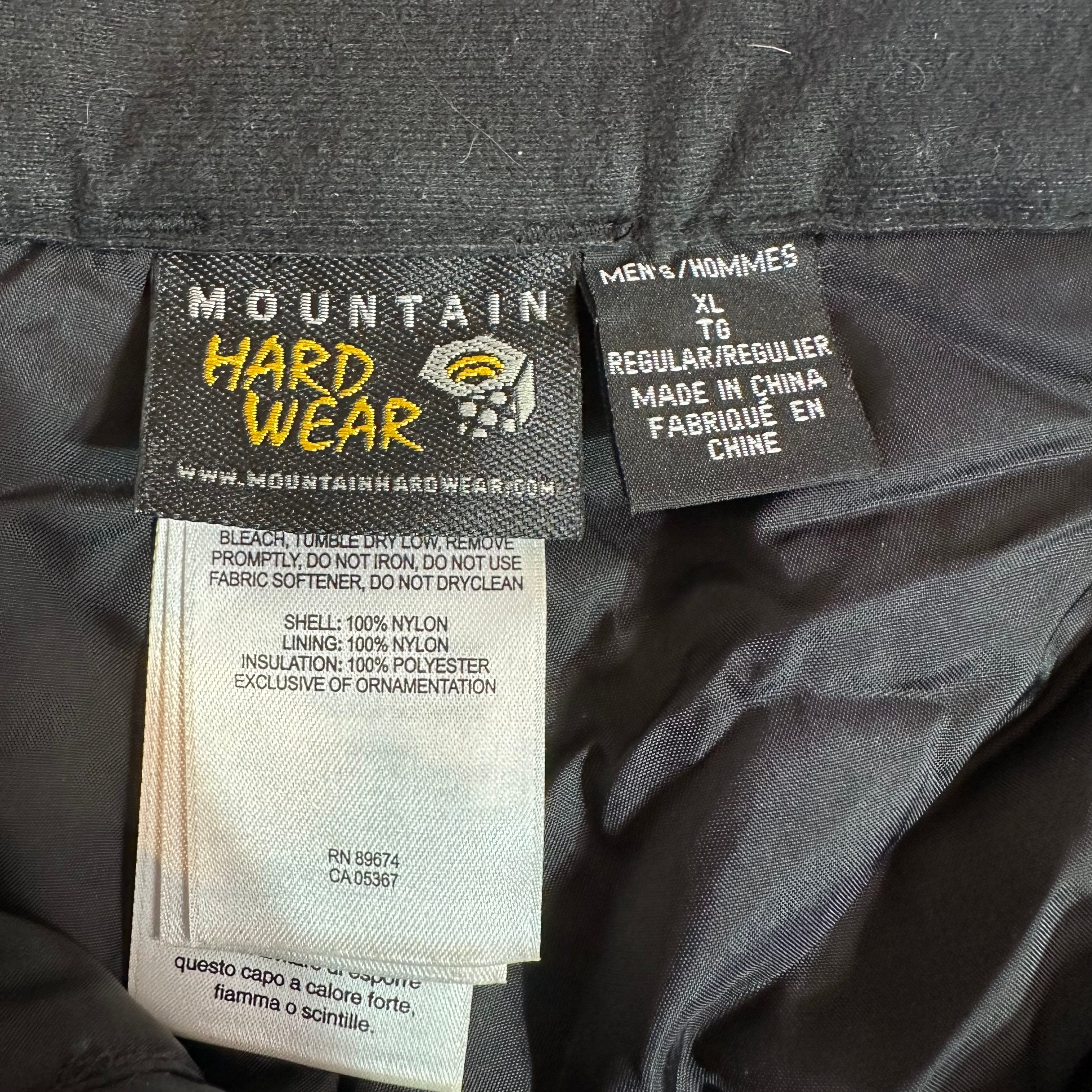 Mountain Hardwaer Snow Pants XL Ski Snowboard Insulated Winter Black 40x31"