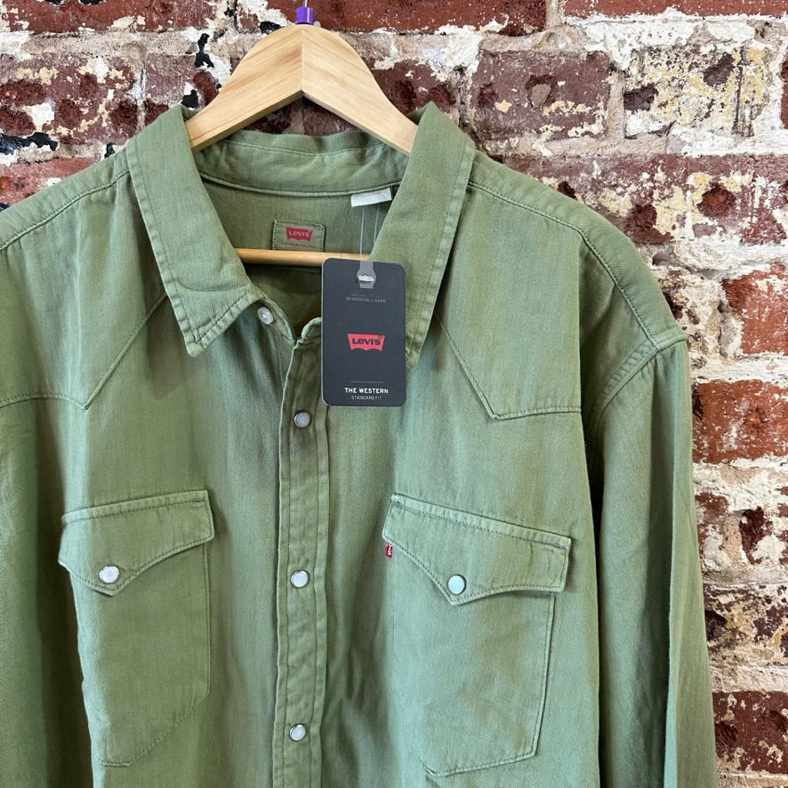Levi's Mens 3XL Pearl Snap Western Jean Shirt NEW