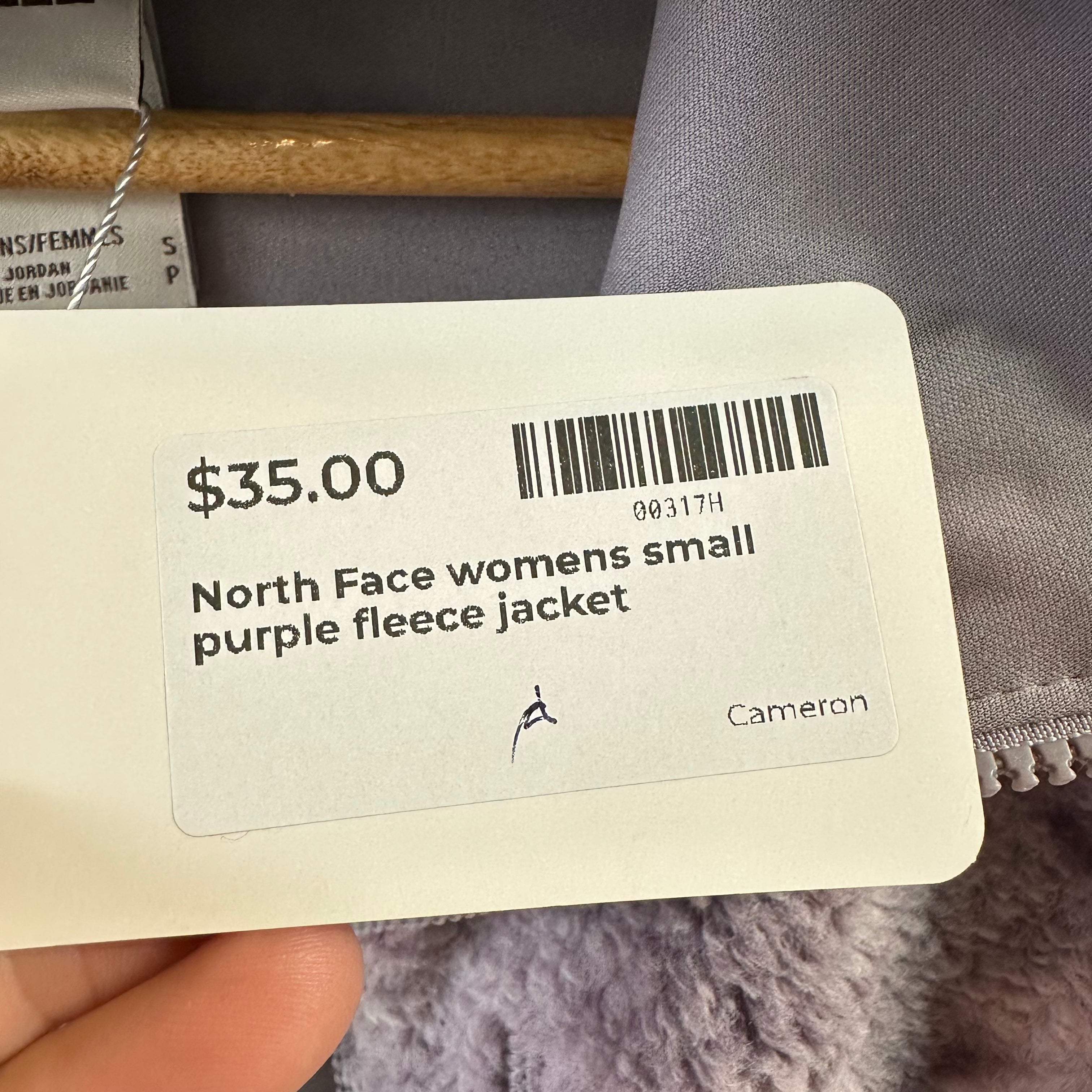 THE NORTH FACE Womens Small Purple Hooded Fleece