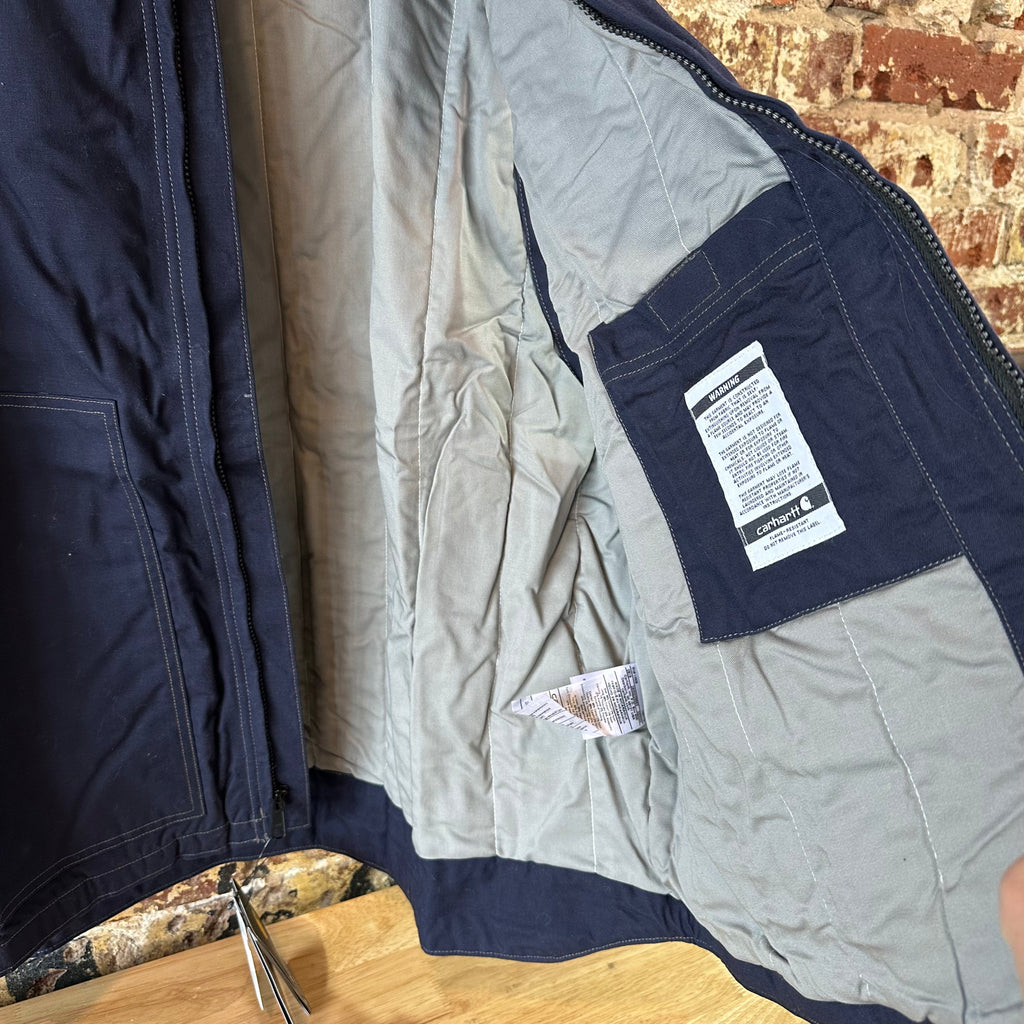 Carhartt FR Vest Mens 4XL Blue Quick Duck Insulated Workwear Cat 3