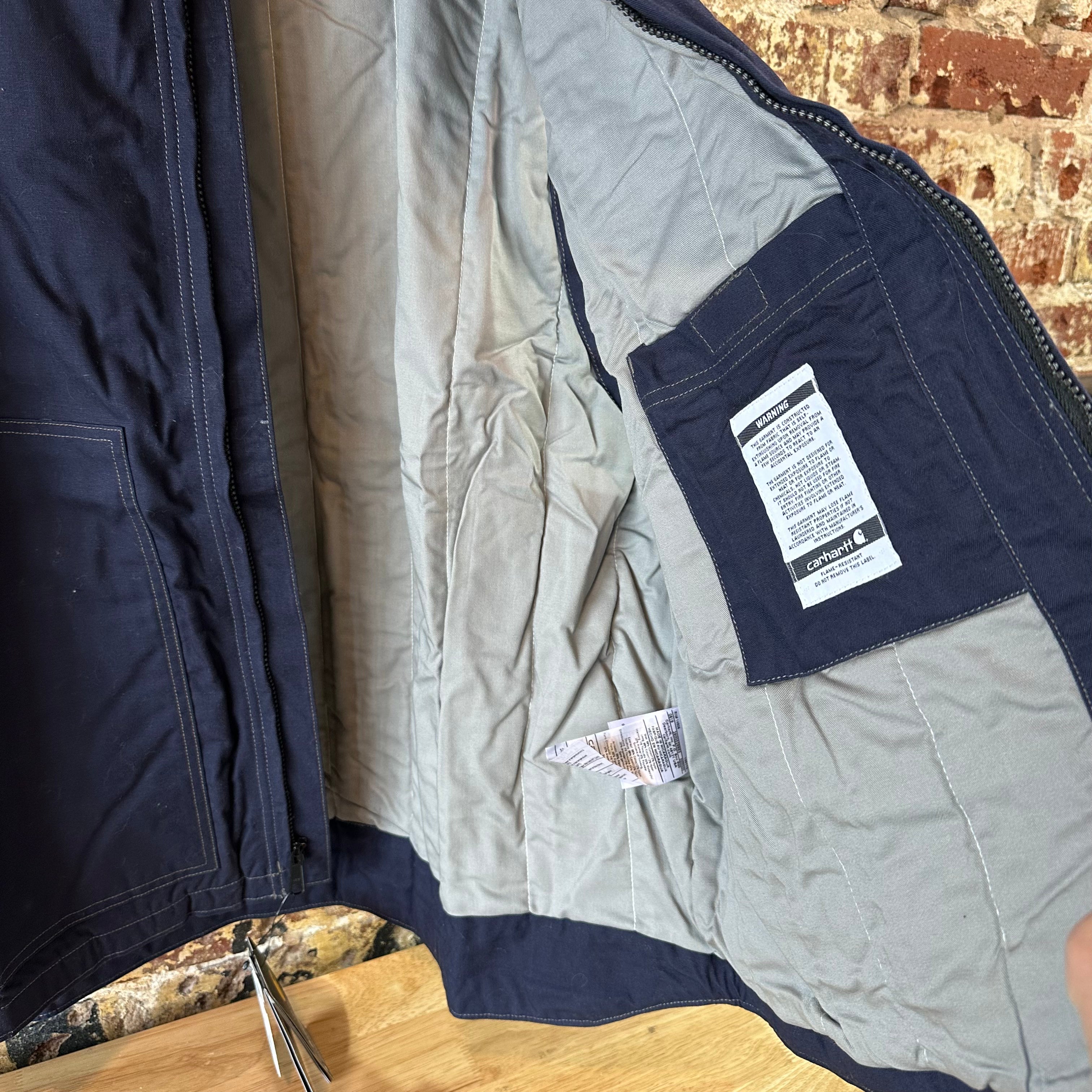 Carhartt FR Vest Mens 4XL Blue Quick Duck Insulated Workwear Cat 3