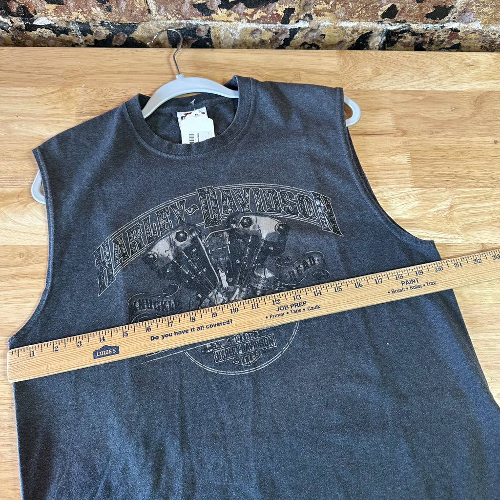 Harley Davidson Men's Large Sleeveless Gray T-Shirt