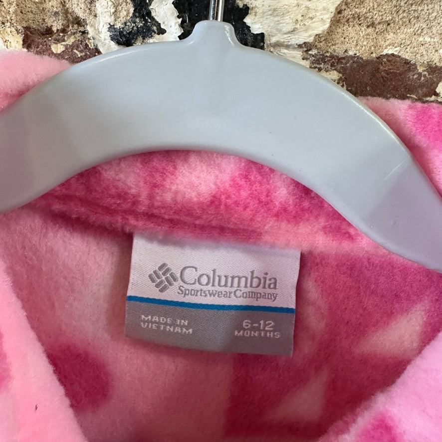 Columbia Fleece Jacket Size 6-12 Months Girls Pink NEW