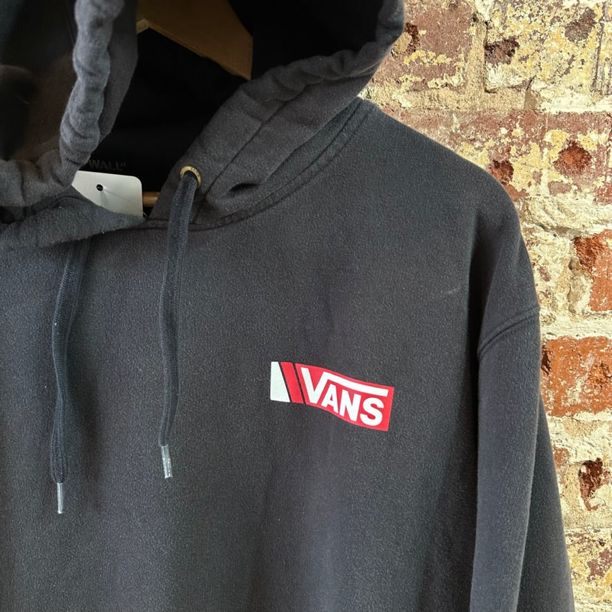 VANS off the wall Men’s Large Black Hoodie With Red Logo