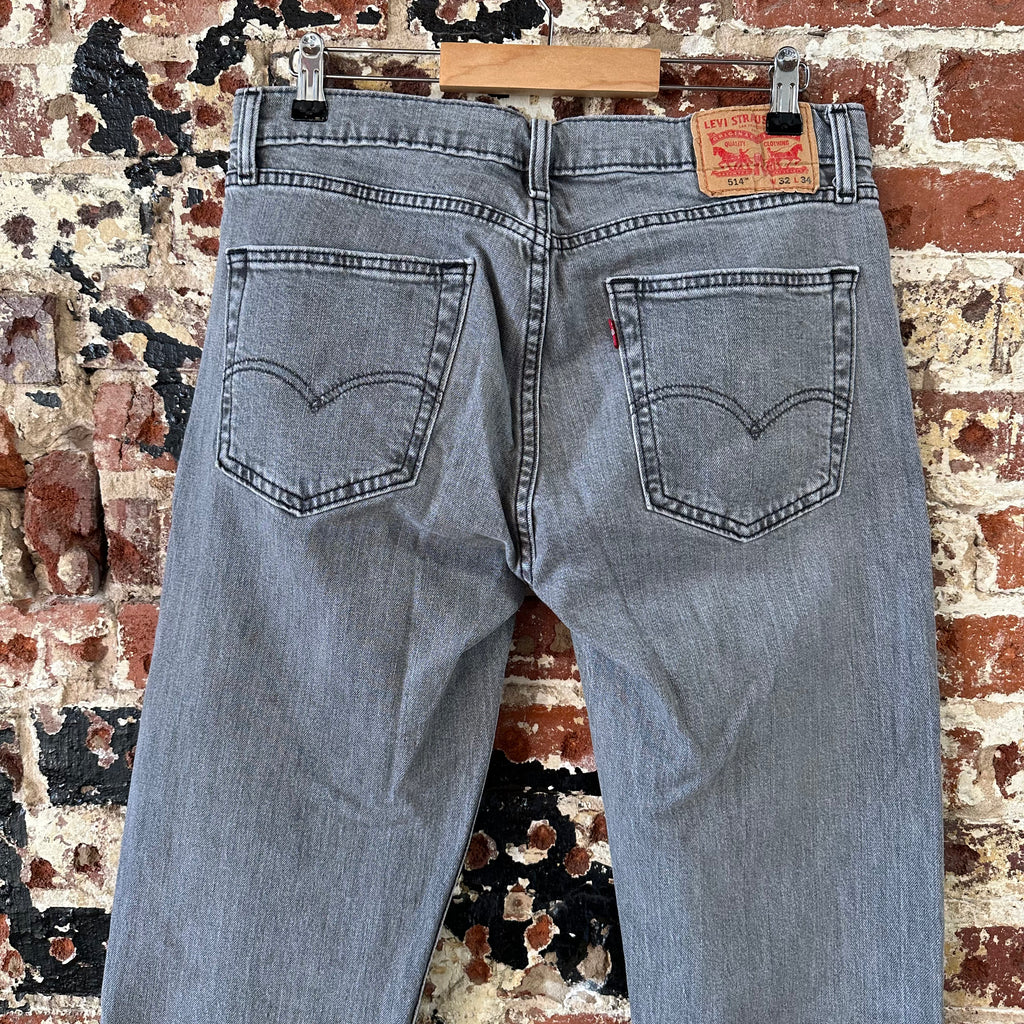 Levi's 514 Slim Straight Gray Jeans Mens 32x34