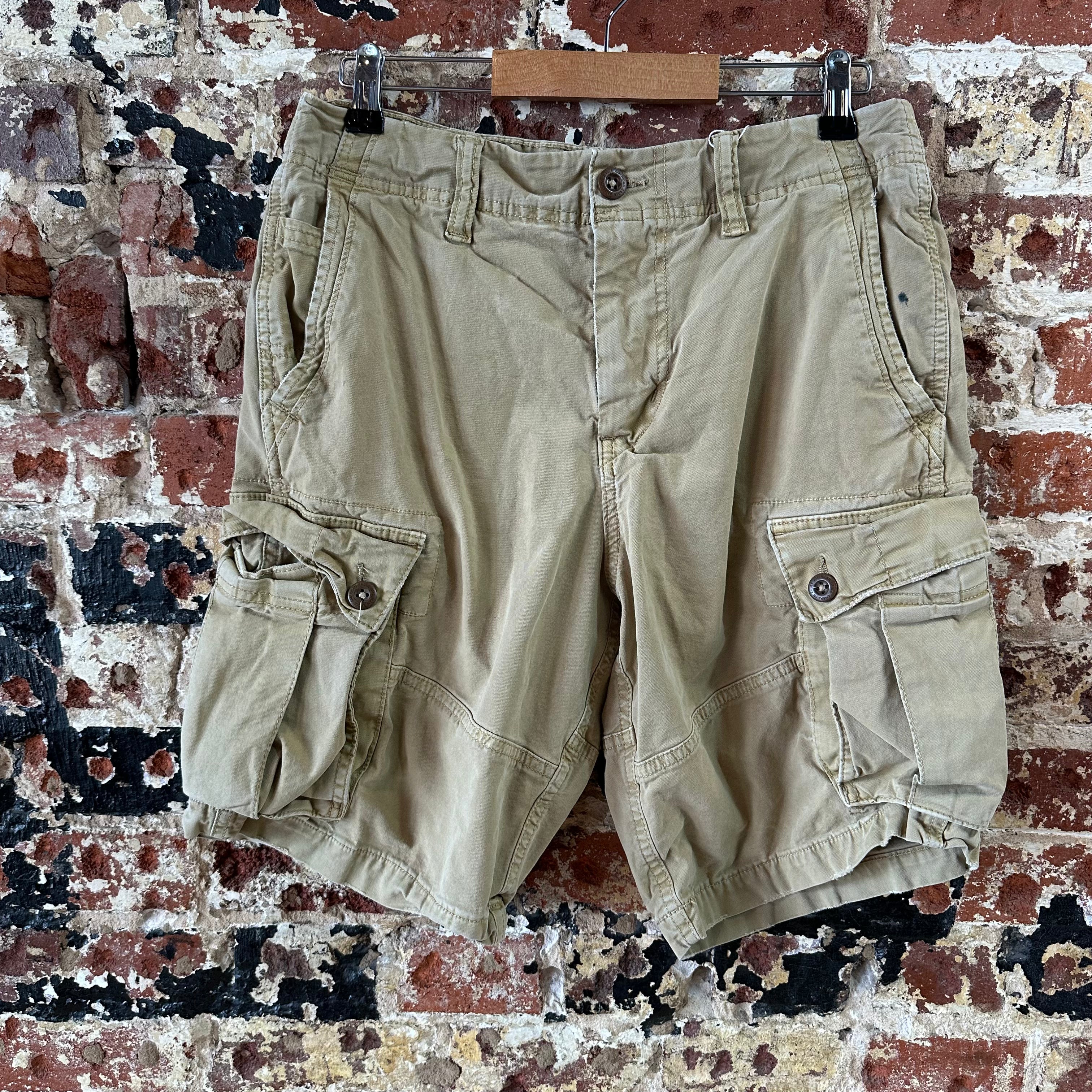 American Eagle Outfitters Classic Cargo Shorts Mens 31 Tan 9.5" inseam