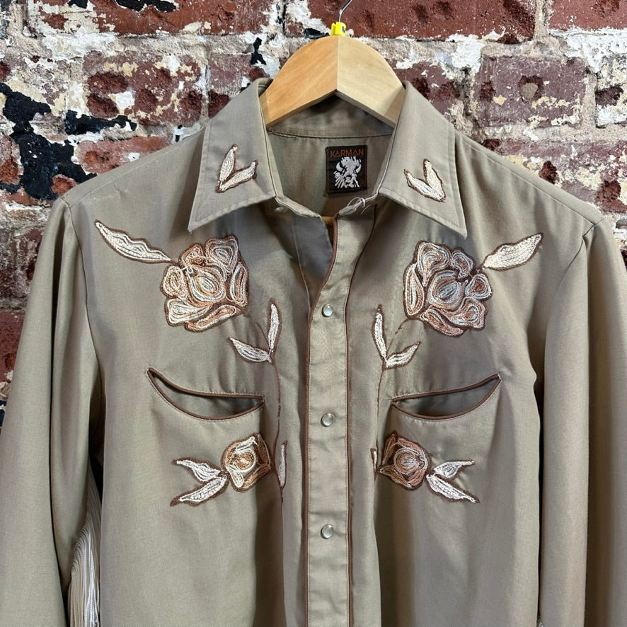 VTG Karman Mens Medium Western Fringe Shirt