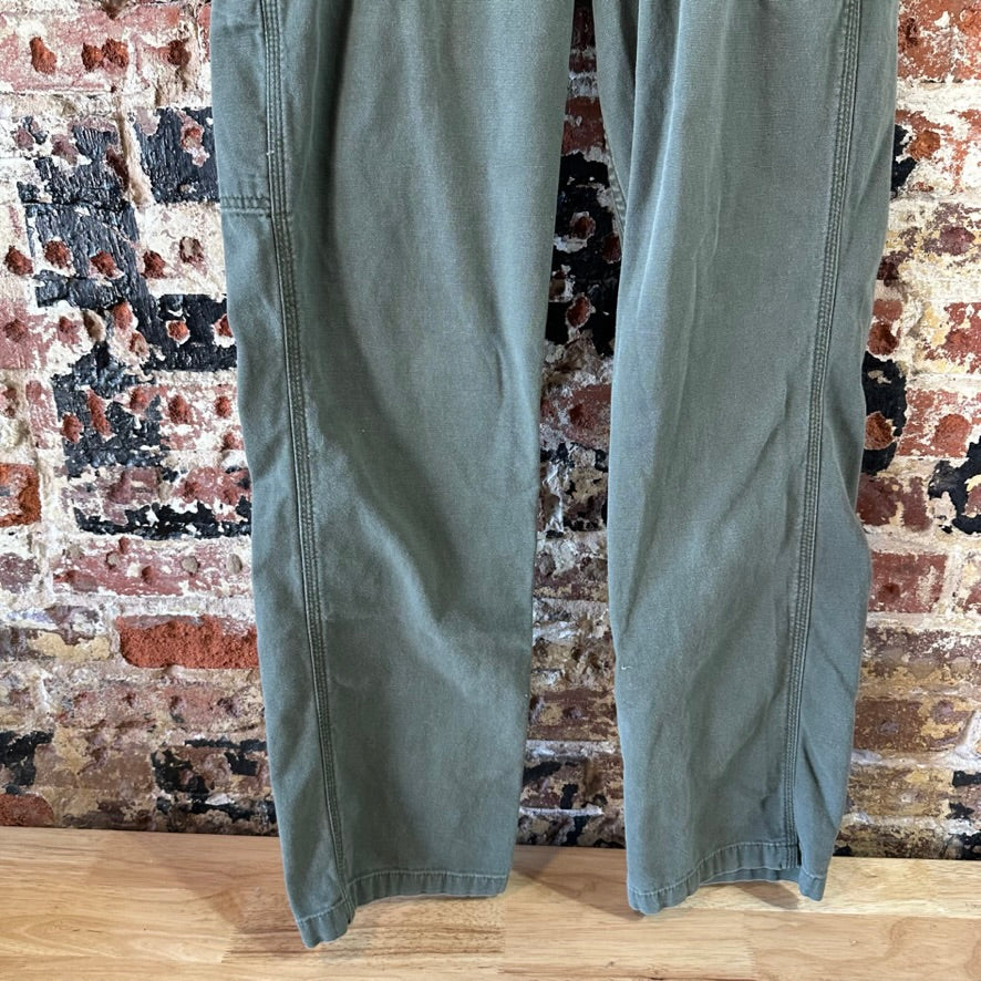 Carhartt Relaxed Fit Pants green rugged canvas work Mens 31x32 MOS