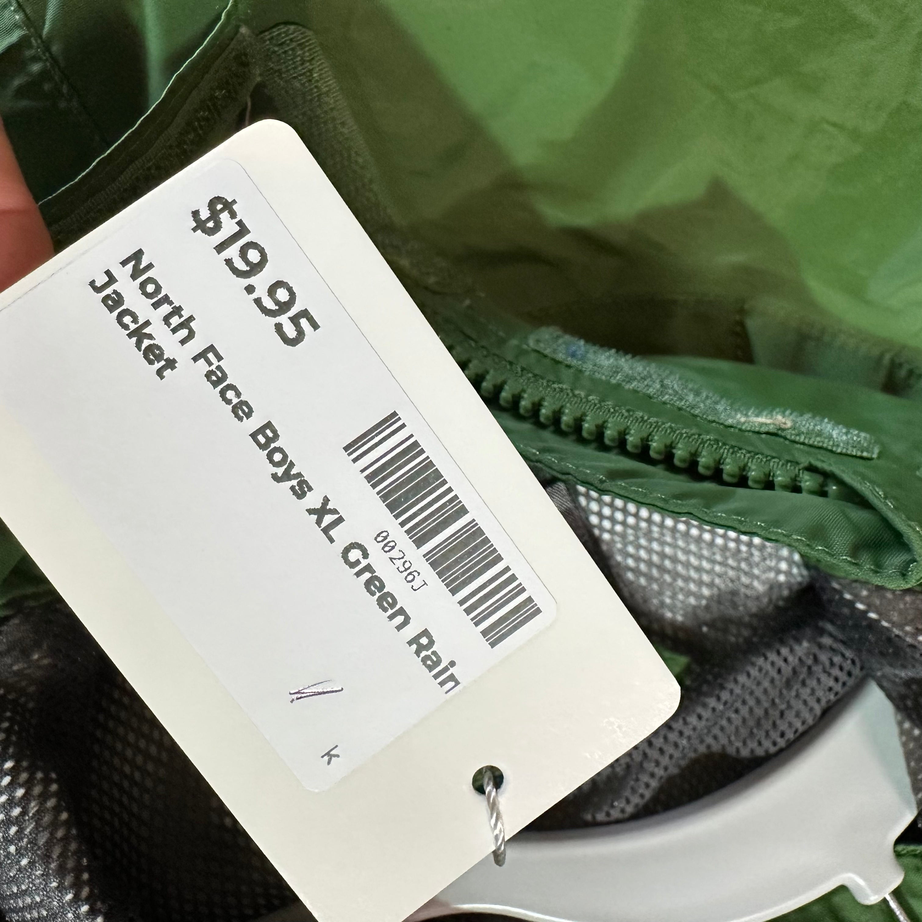 North Face Hyvent Green Jacket Boys XL