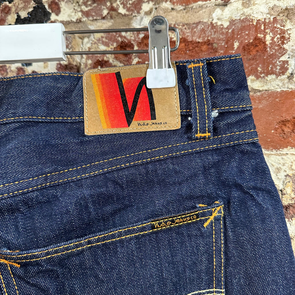 Nudie Mens 34x30 Blue Jeans