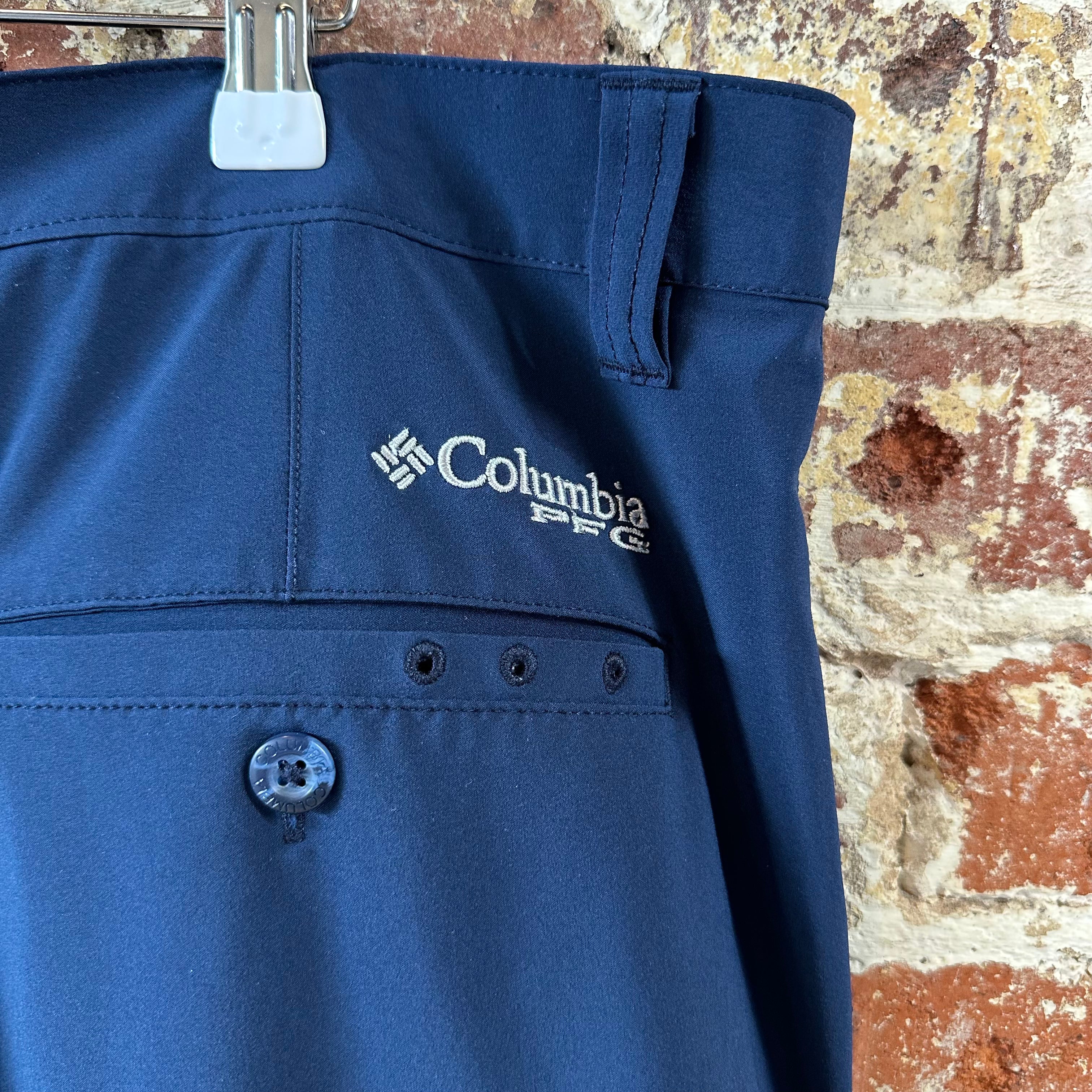 Columbia PFG Shorts Blue Fishing Outdoor Hiking 9" inseam Mens 40