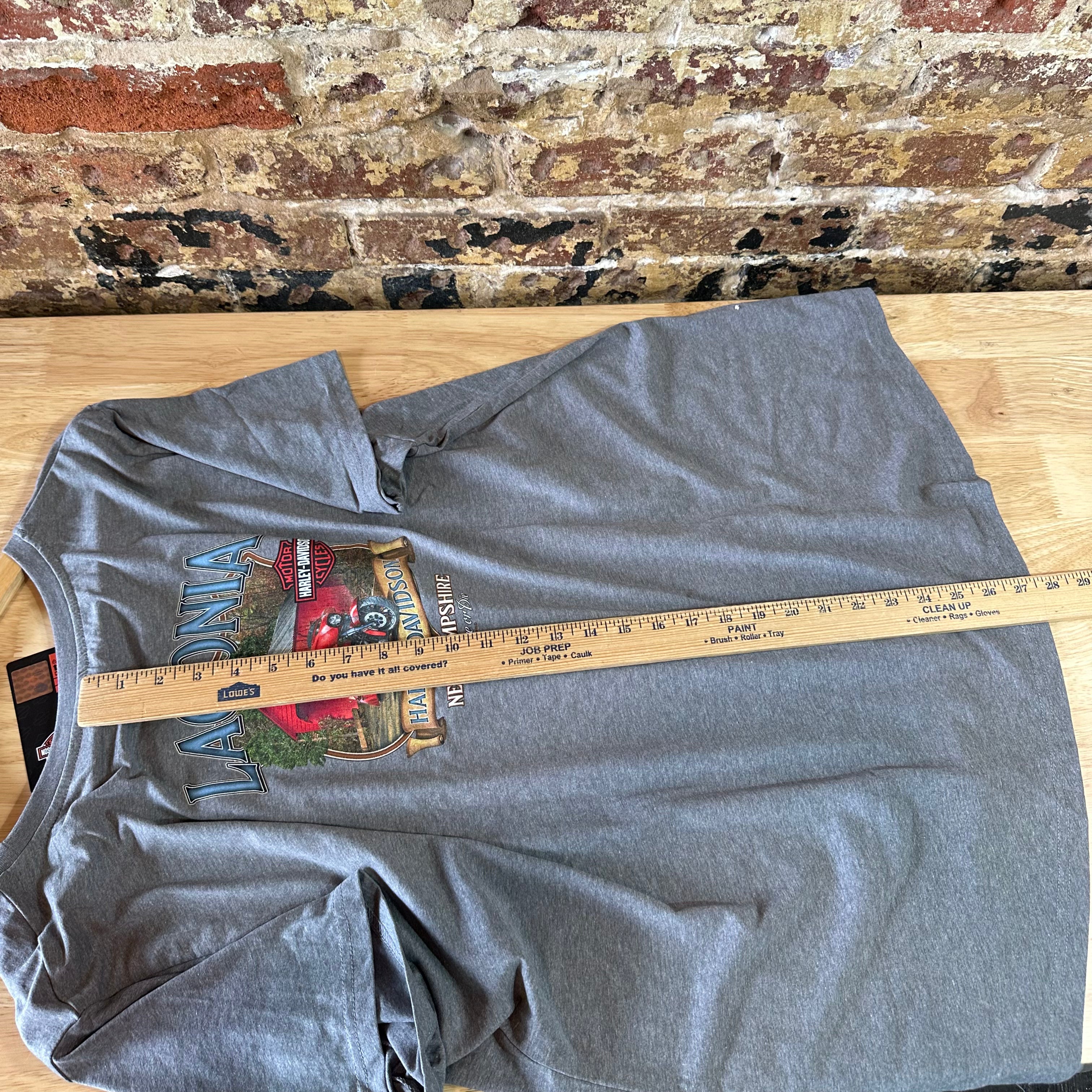 Harley Davidson Women's 3XL Short Sleeve Gray T-Shirt Laconia NEW