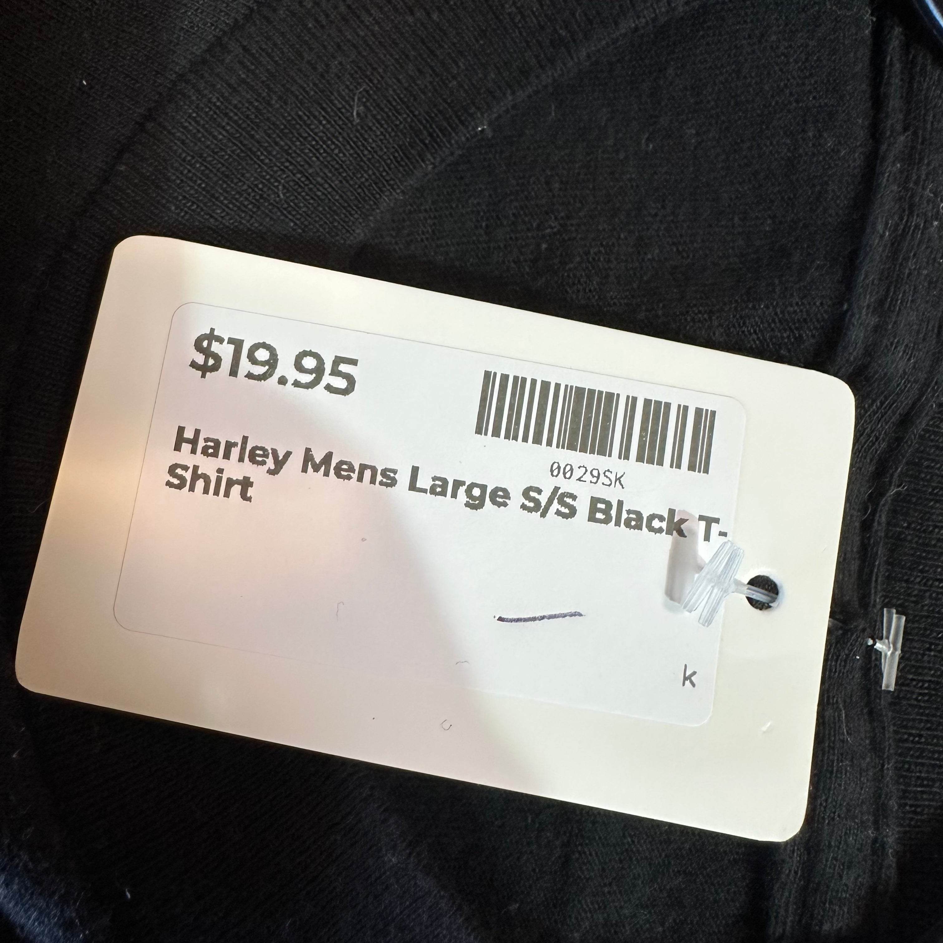 Harley Men's Large S/S Black Shirt