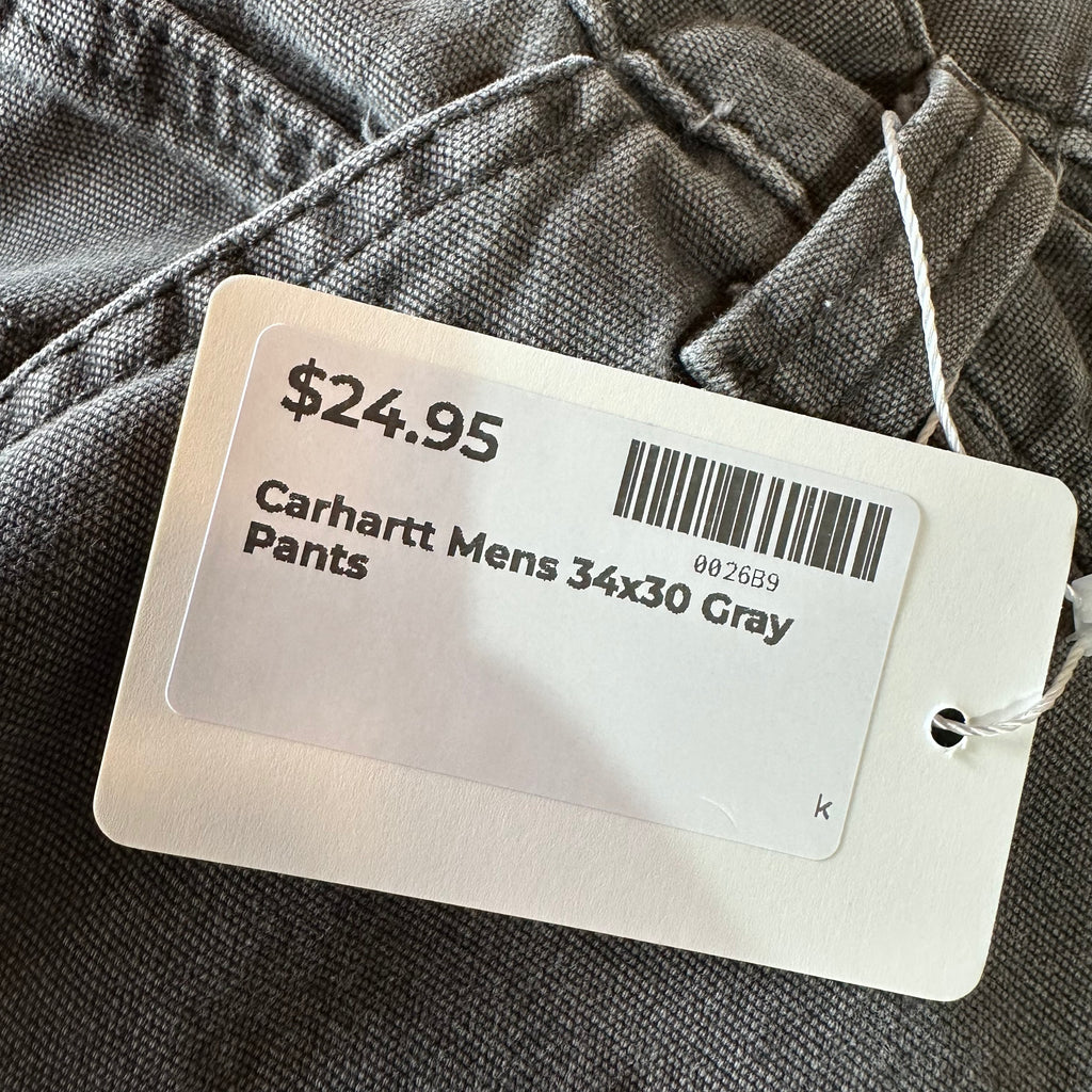 Carhartt Mens 34x30 Gray Pants