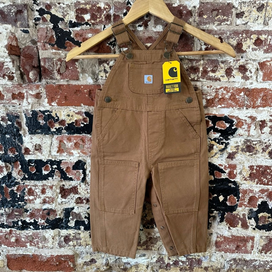 Carhartt Brown Overall Bibs Kids 12M  Toddlers NEW