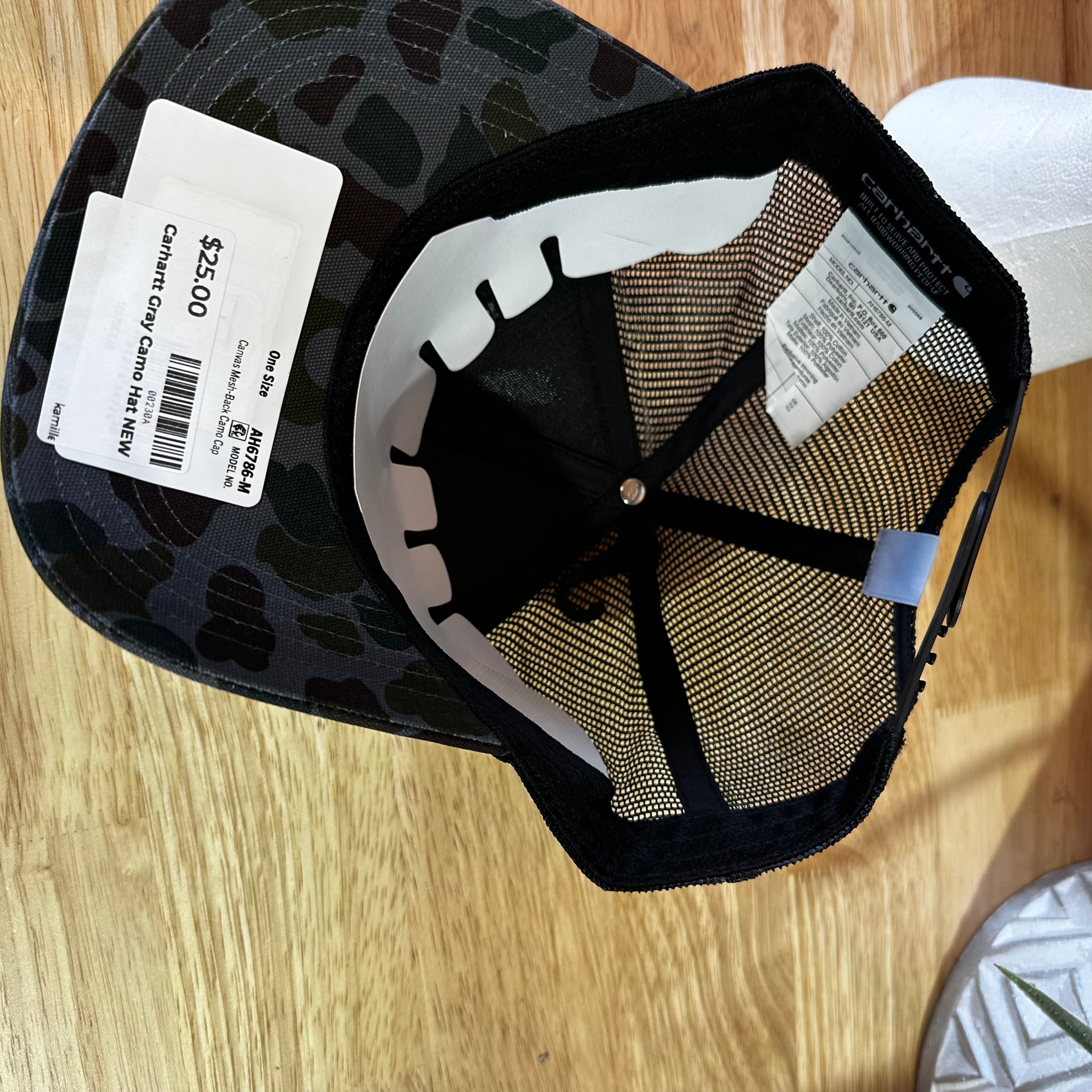 Carhartt Black gray Trucker Snap Mesh Back Hat hunting New