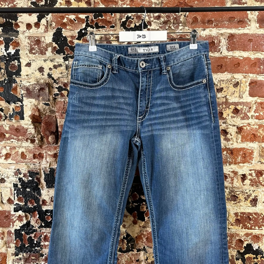 BKE Tyler Mens 31x33 Blue Jeans